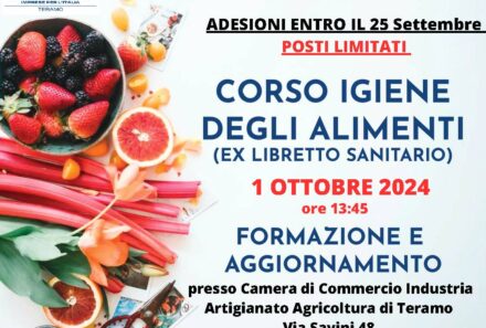 corso igiene degli alimenti ex libretto sanitario 1 ottobre 2024