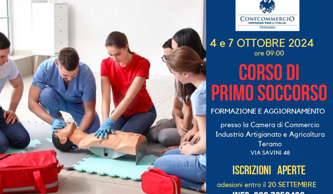 corso di primo soccorso 4 e 7 ottobre