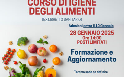 corso igiene degli alimenti ex libretto sanitario 28 gennaio 2025