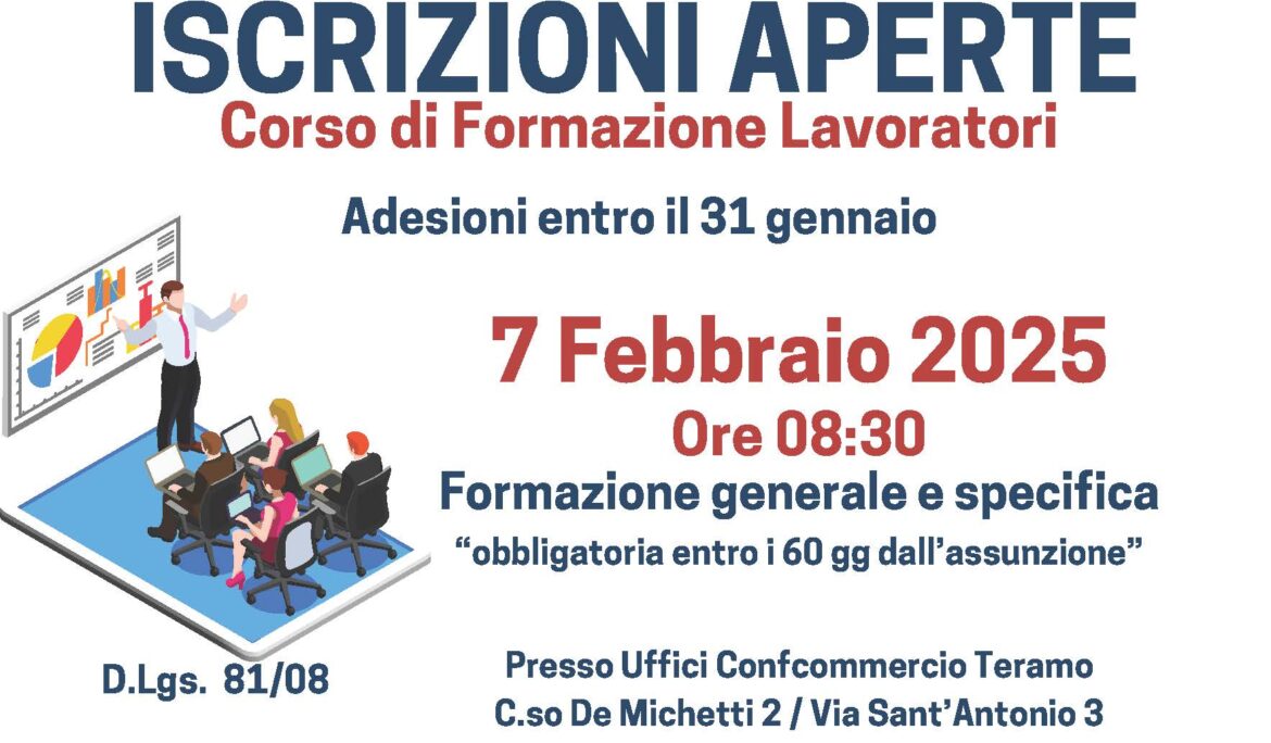 Corso di formazione lavoratori 7 febbraio 2025