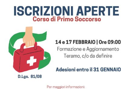 Corso Primo Soccorso – 14 e 17 Febbraio 2025