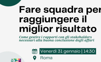 Webinar – Fare squadra per raggiungere il miglior risultato