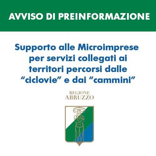 Avviso di preinformazione: Supporto alle Microimprese